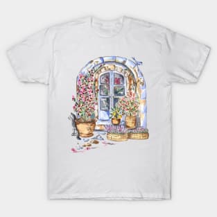 Antique Arched Door Watercolor T-Shirt